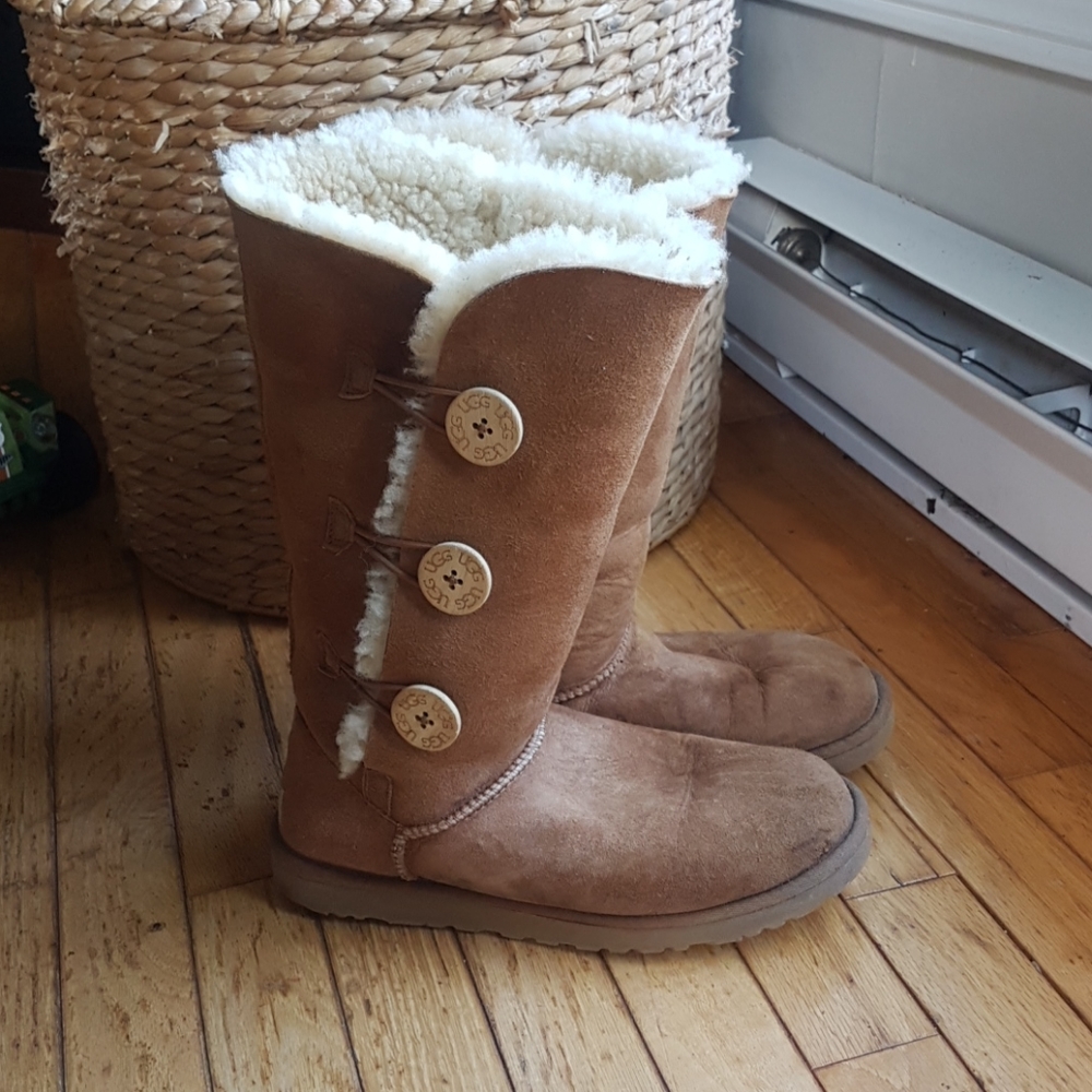 UGG Bailey Button Tall Tan Boots